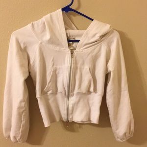 white cropped jacket